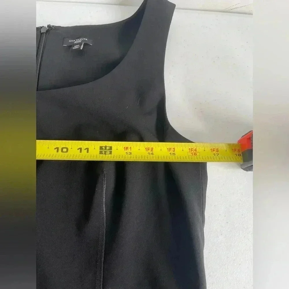Ann Taylor Petite Black‎ Virgin Wool Sheath Dress 10P EUC 0150 - Picture 12 of 13